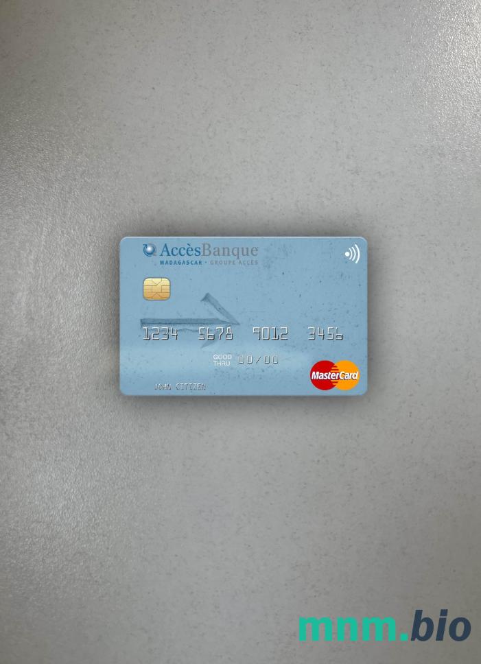 Madagascar AccèsBanque wygląd zdjęcia mastercard skan PSD + zdjęcie